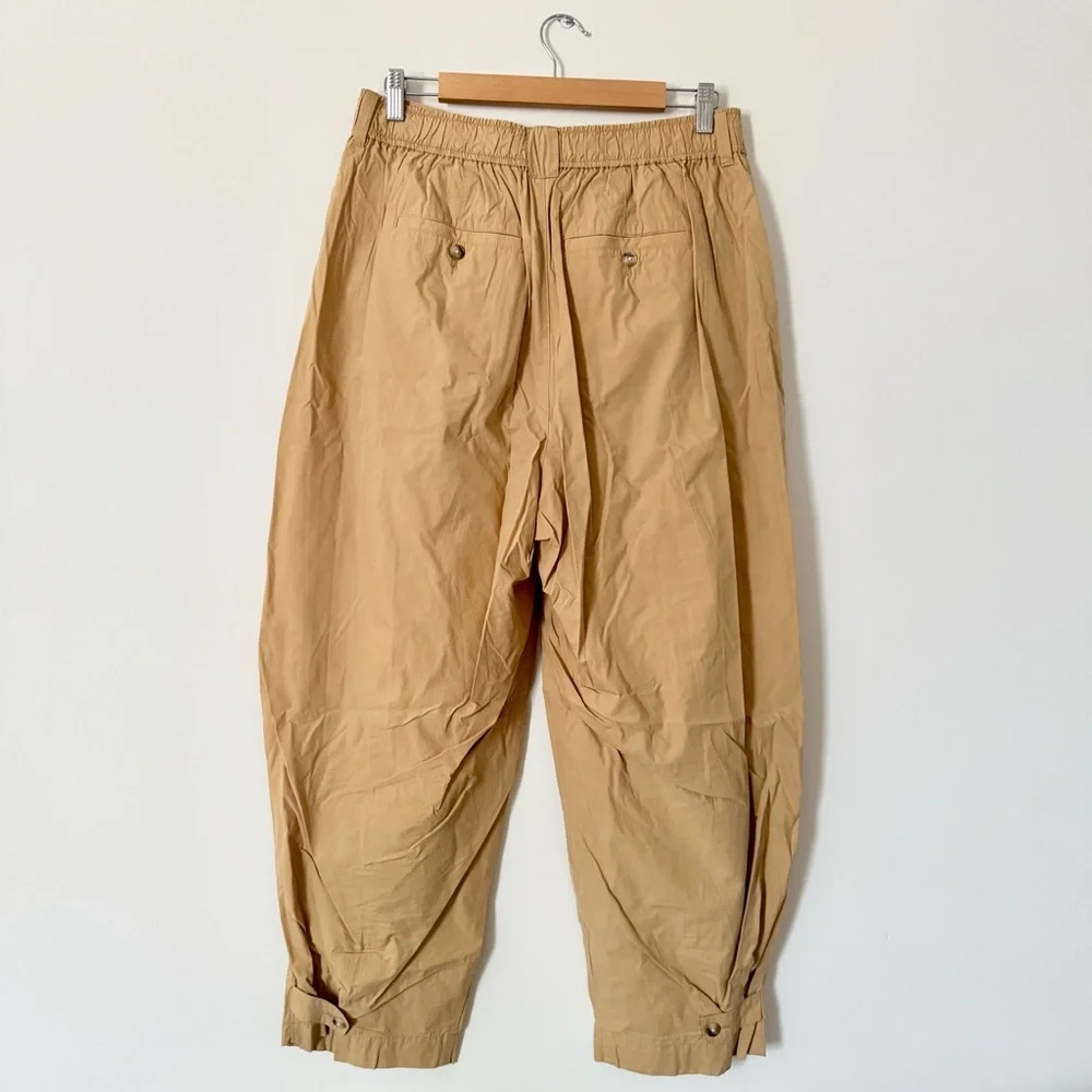 Madewell Pleated Pull-On Balloon Pants Desert Dune Size 12 - Picture 12 of 15